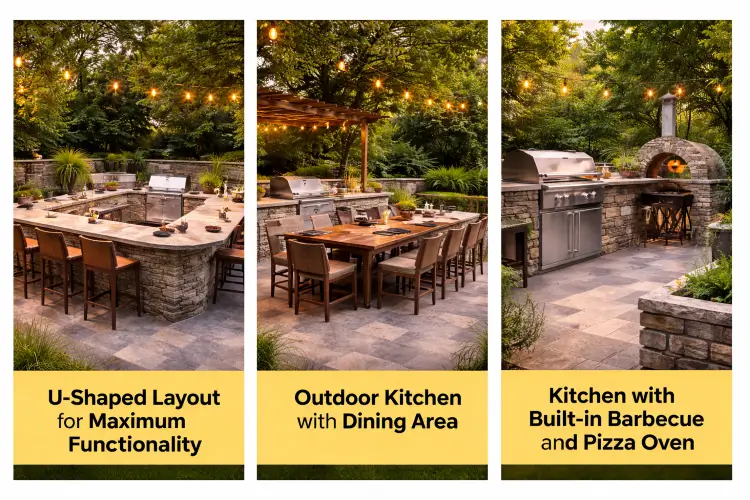 Backyard Kitchen Layout Ideas for Larger Spaces