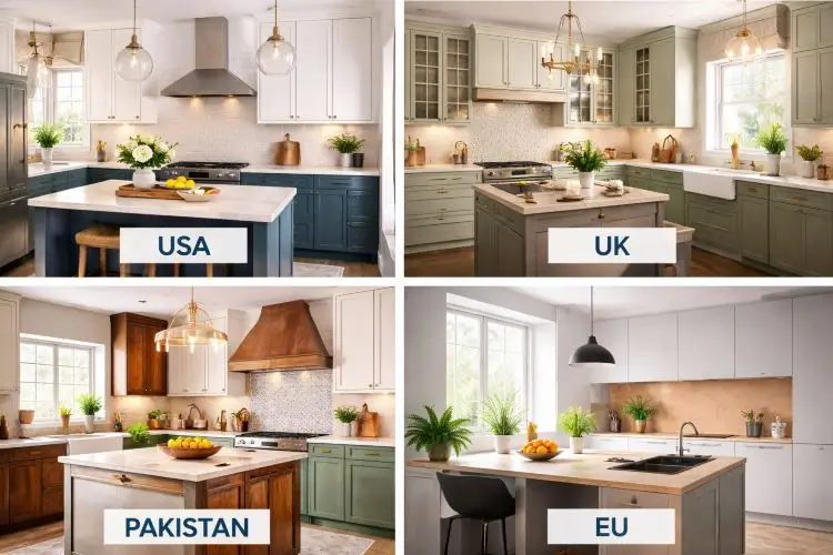kitchen color trends USA UK Pakistan EU