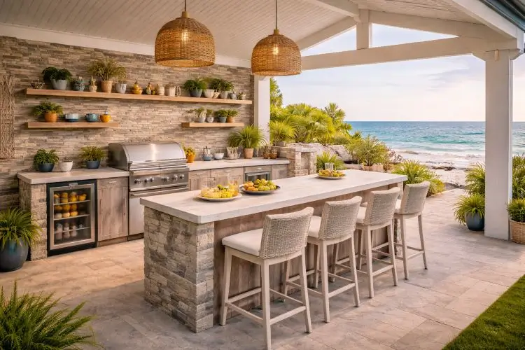 The Beach-Inspired Outdoor Kitchen