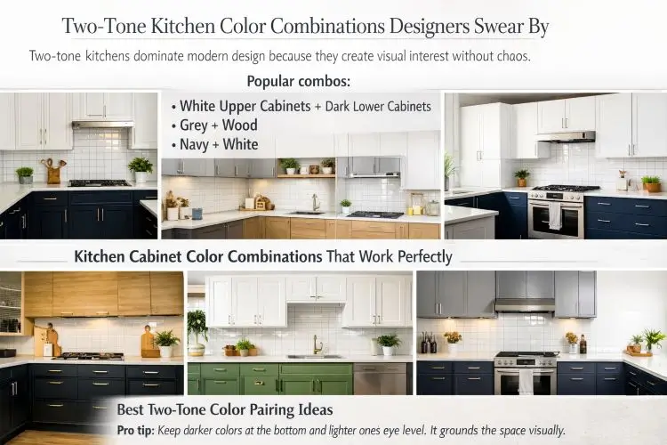 Two-Tone Kitchen Color Combinations Designers Swear By